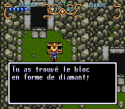 bloque en forme de diamant